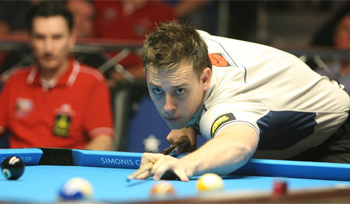 Karl Boyes at the 17th Mosconi Cup held in York Hall, East London 2010