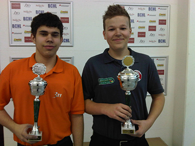 Mrz 2011 Ernst Nicolas und Manuel Pauli Pool Billard Jugendspieler der Schweiz