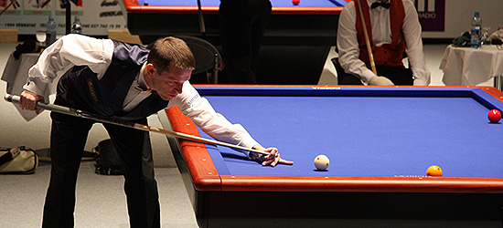 Blomdahl an der WM 2009 in Lausanne mit Aramith Pro-Cup Carambole Kugeln